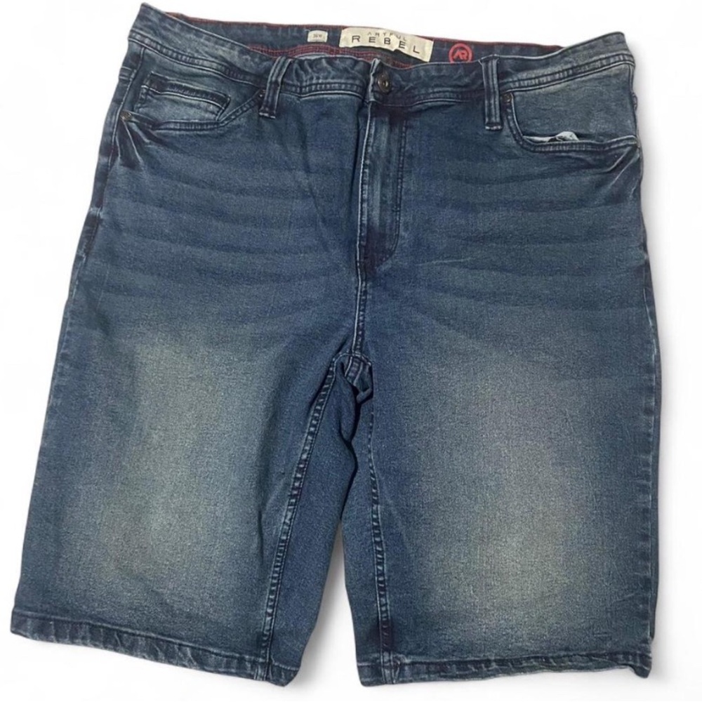 Rebels Men's Dark Blue Jean Shorts